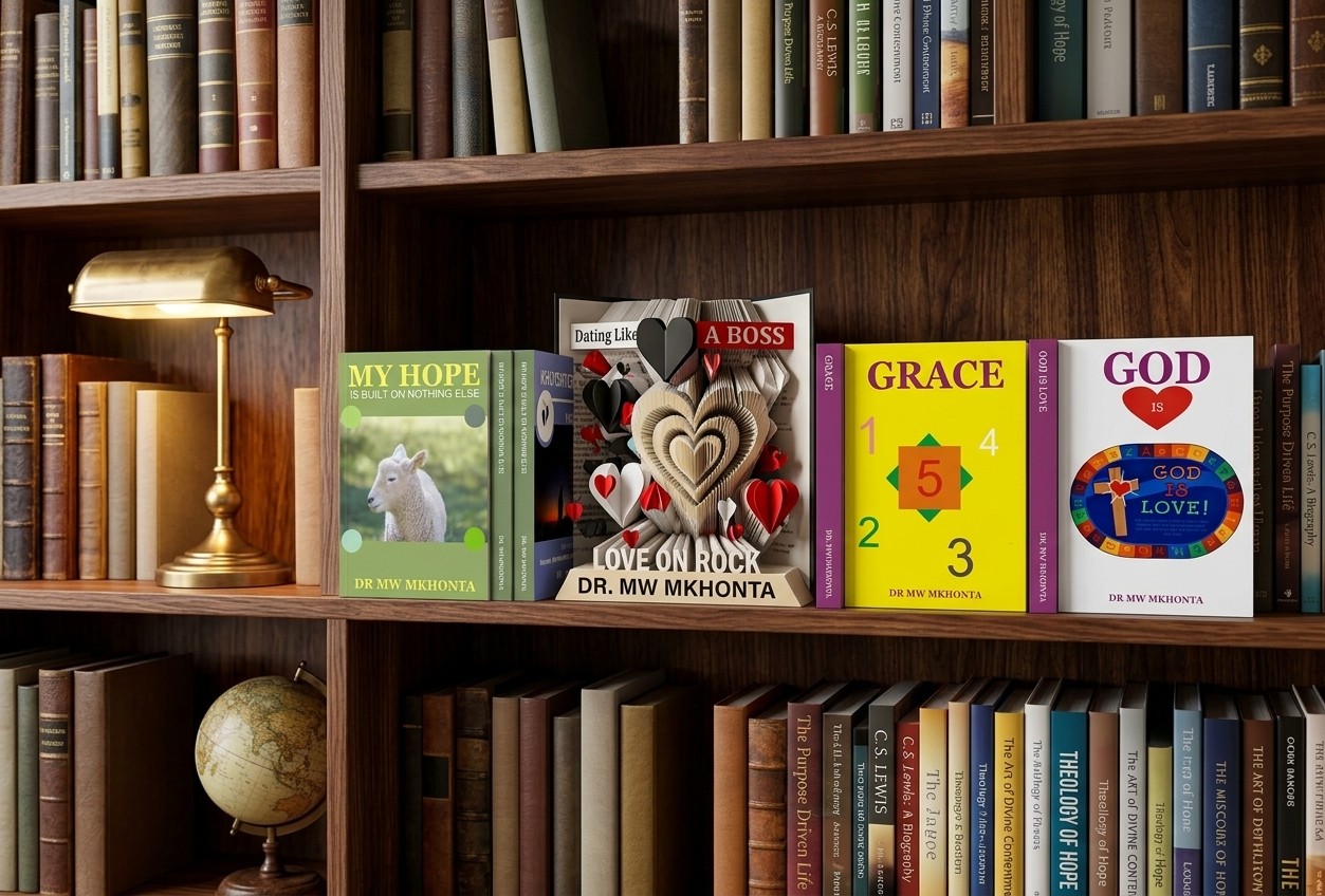 Stacked books illustration